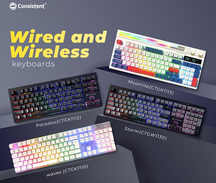 Consistent Wired and Wireless Keyboards July 2025