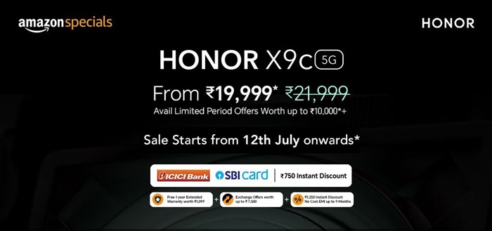 HONOR X9c 5G India launch offer