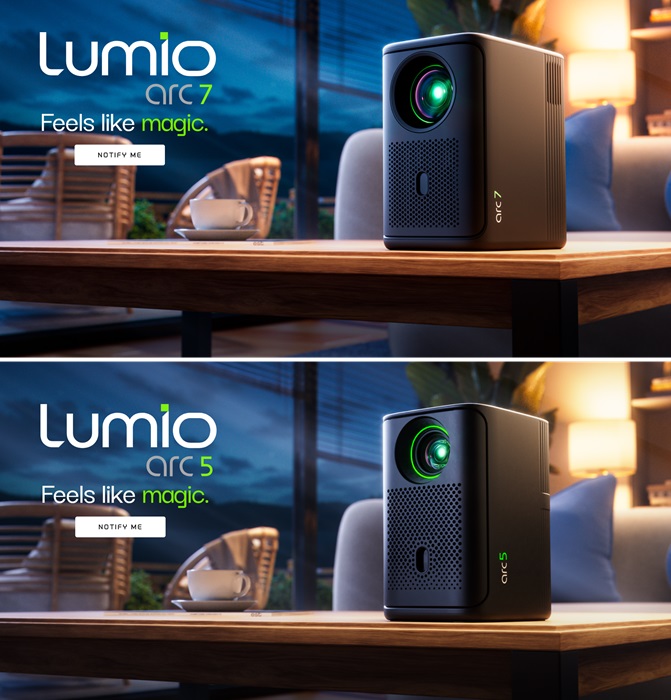Lumio Arc 5 and Lumio Arc 7 projectors