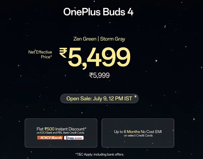 OnePlus Buds 4 India launch offers