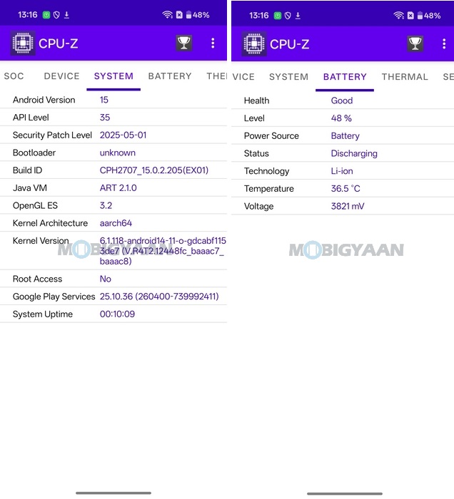 OnePlus Nord 5 Review OxygenOS 15 CPU Z