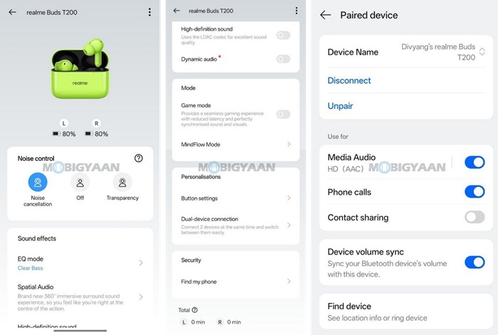 realme Buds T200 Review realme Link App Features 3