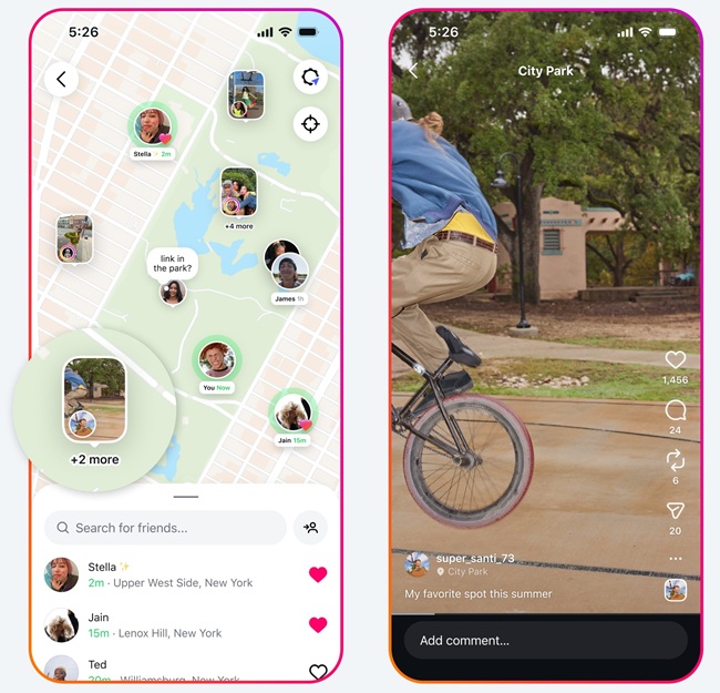 Instagram Content on Map
