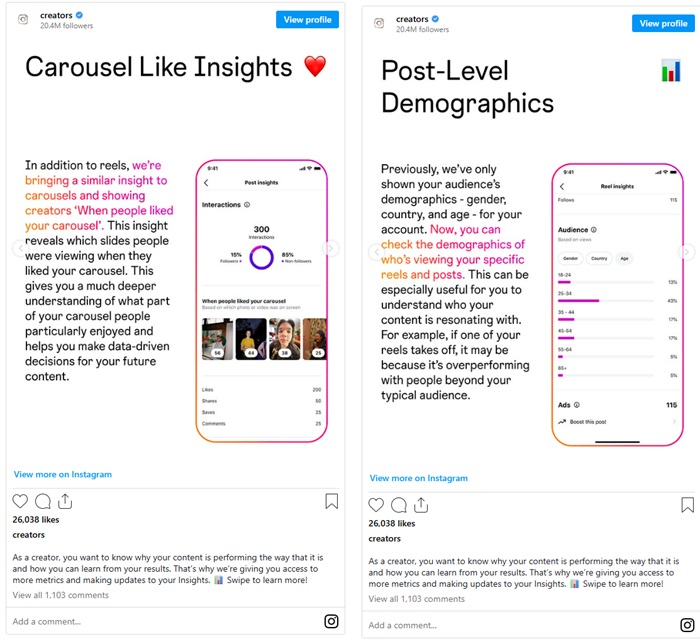 Instagram Updates Post Level Demographics Viewers Metric Creators 3