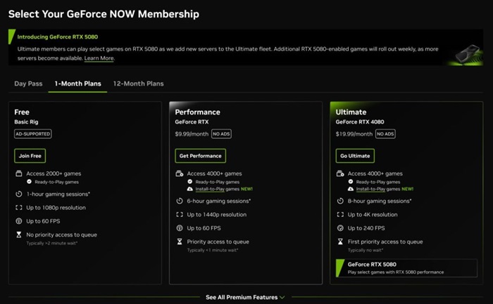 NVIDIA Geforce Now cost