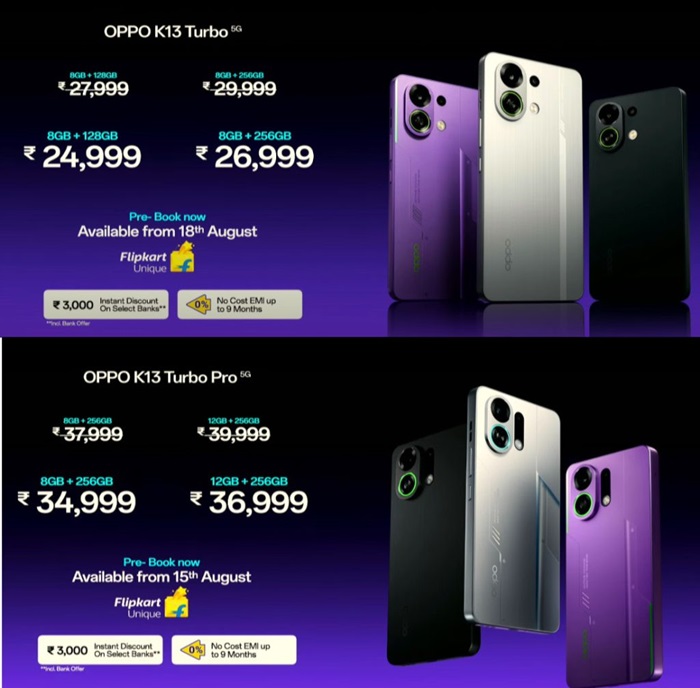 OPPO K13 Turbo K13 Turbo Pro India launch offers