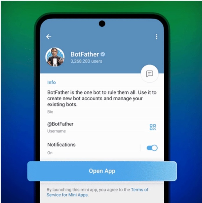 Telegram Update BotFather Mini App