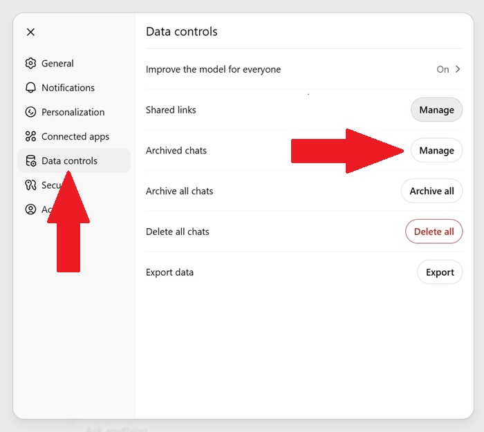 chatgpt share settings privacy