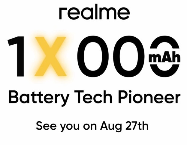 realme 1X000mAh Battery Tech Pioneer teaser