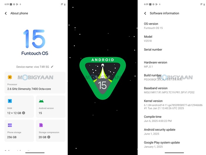 vivo T4R 5G Review FunTouchOS 15 About Android 15