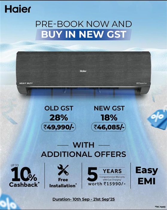 Haier ACs New GST Offers and Deals