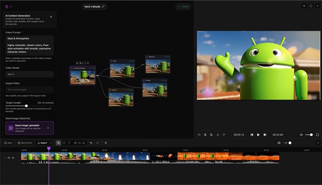 Mosaic agentic video editor