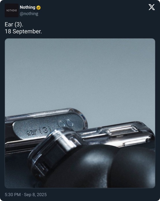 Nothing Ear 3 launch date