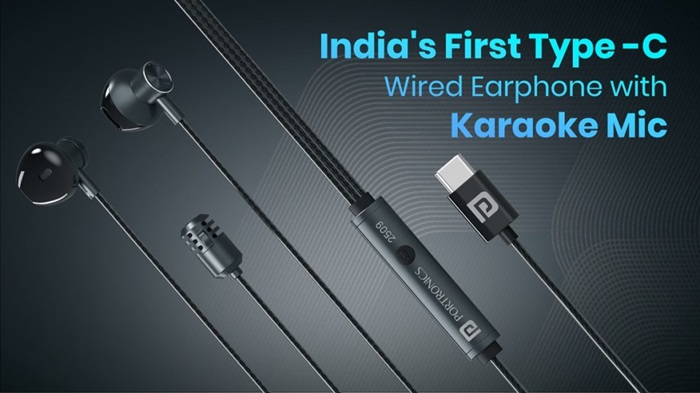 Portronics Conch One Type-C karaoke earphones