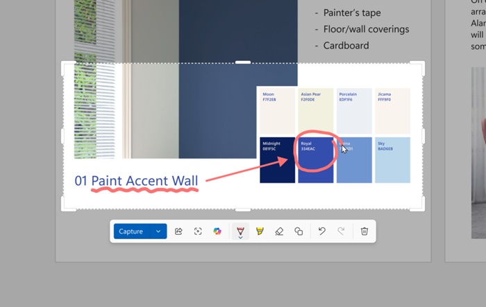 Snipping Tool Quick Markup