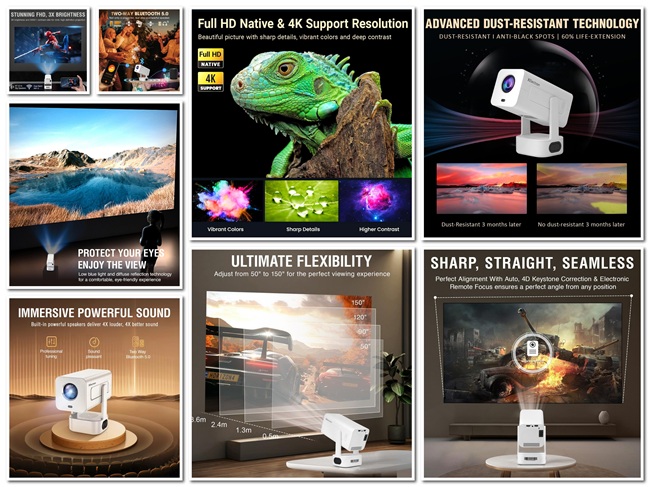 XElectron Techno Plus Smart Projector Features