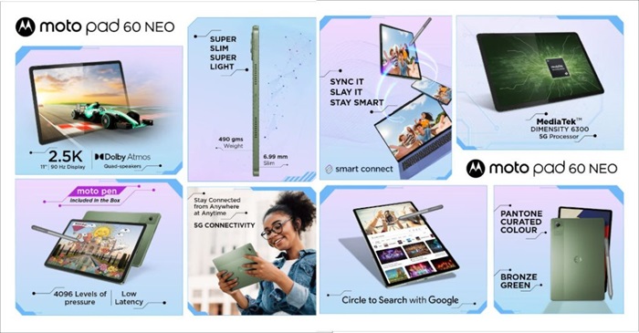 moto pad 60 NEO features