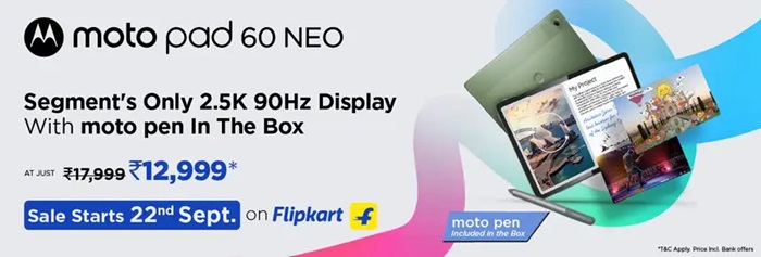 moto pad 60 NEO offers
