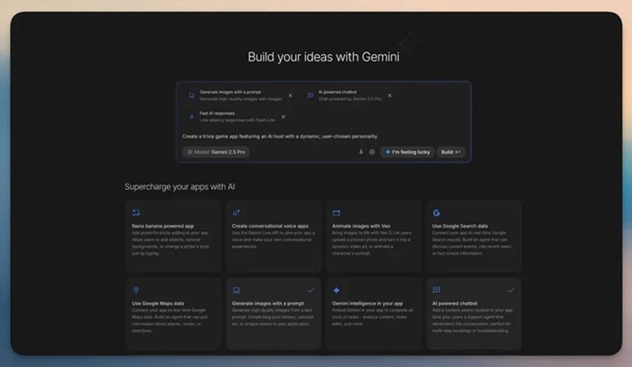 Google AI Studio introduces Vibe Coding - Build AI apps from a single prompt 2 Google AI Studio Single prompt to an AI powered app
