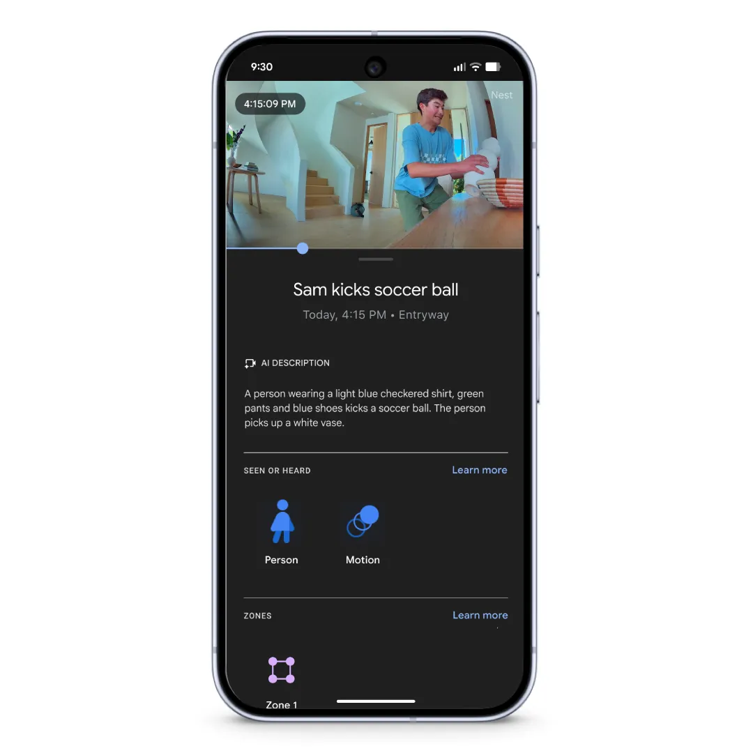 Google home smart camera with gemini