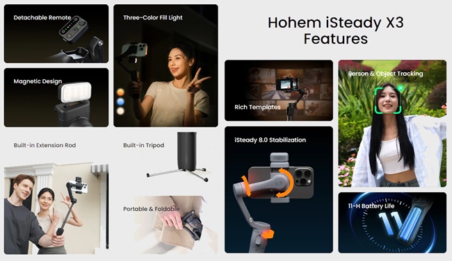 Hohem iSteady X3 Features
