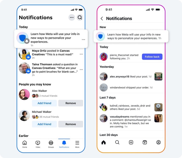 Meta Privacy Policy update notification