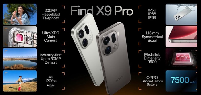 OPPO Find X9 Pro features