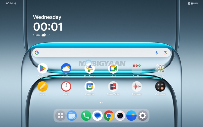 OnePlus Pad Lite Review OxygenOS 15 Homescreen