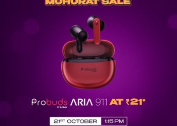 LAVA Probuds Aria 911 earbuds at just ₹21 on Diwali Zero-Risk Muhurat Sale