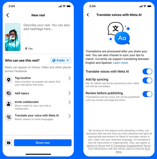Translate Voices with Meta AI