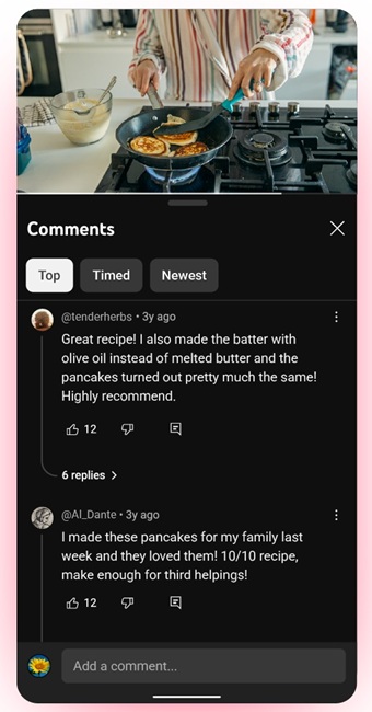 YouTube Comment Threading