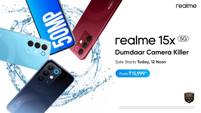 realme 15x 5G India launch