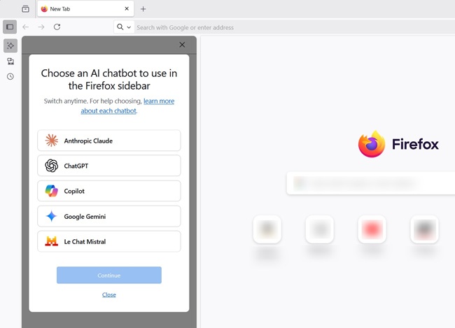Mozilla announces AI Window: Firefox's new user-controlled AI panel 2 AI chatbots in