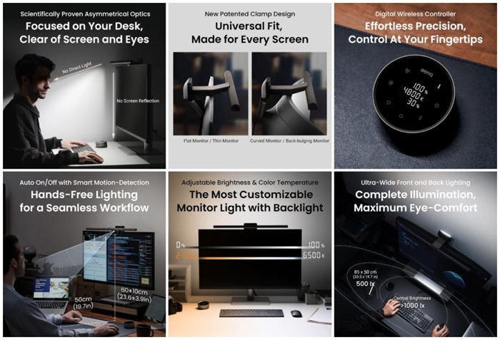 BenQ launches ScreenBar Halo 2 in India at ₹17,490 with ASYM-Light tech and 423% wider coverage 3 BenQ ScreenBar Halo 2 Features