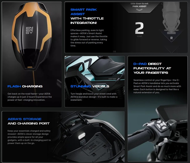 MATTER AERA 5000+ electric motorbike launched in Chennai, features 172km range, 105km/h speed, HyperShift gearbox, and more 3 MATTER AERA 5000 Features 1