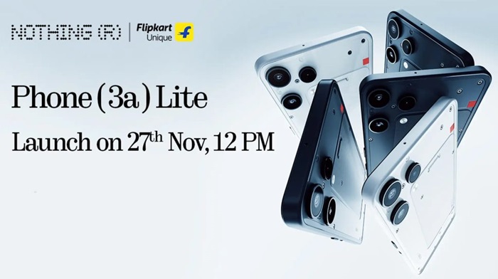 Nothing Phone (3a) Lite launching in India on 27th November 1 Nothing Phone 3a Lite India launch date