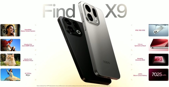 OPPO Find X9 features India