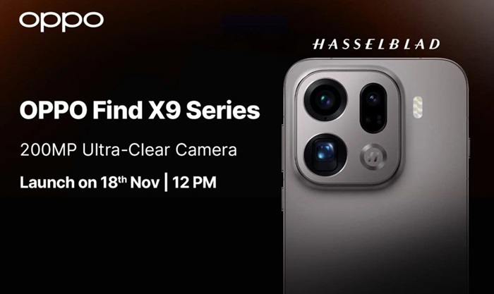 OPPO Find X9 Series to launch in India on 18th November 1 OPPO Find X9 series India launch date