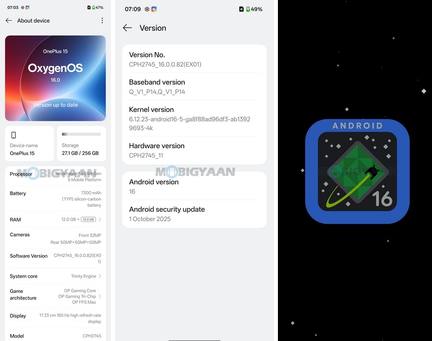 OnePlus 15 Review OxygenOS 16 About Android 16