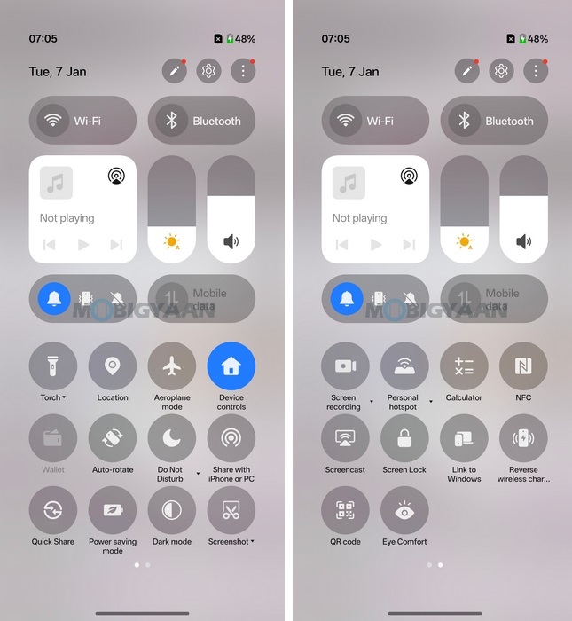 OnePlus 15 Review OxygenOS 16 Control Center