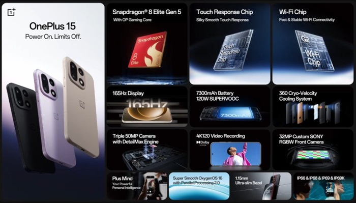 OnePlus 15 features