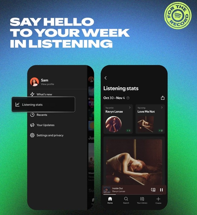 Spotify rolls out weekly listening stats for users 1 Spotify
