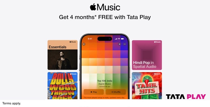 Tata Play Free Apple Music