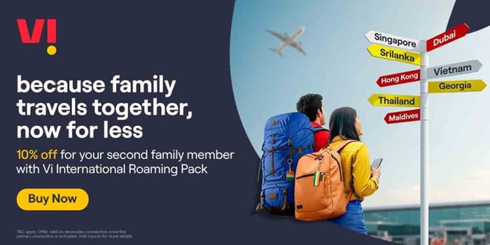 Vi introduces Family IR discounts with up to 25% off International Roaming packs 1 Vi Family IR Proposition