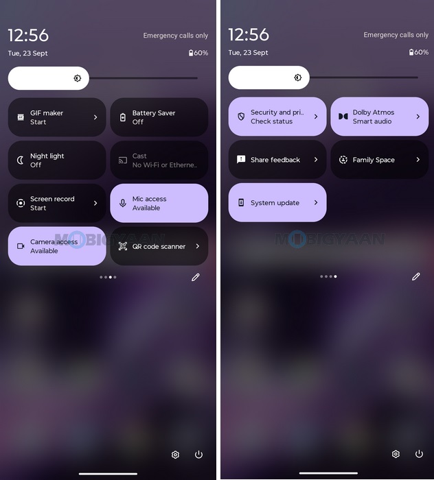 moto g67 Power 5G Review Control Center 2