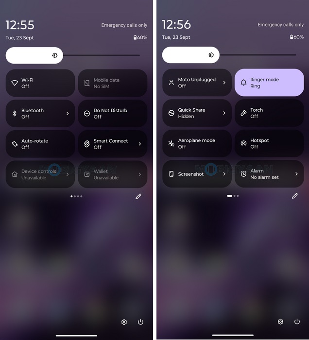 moto g67 Power 5G Review Control Center