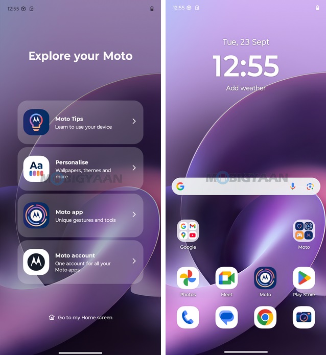 moto g67 Power 5G Review Lockscreen Homescreen
