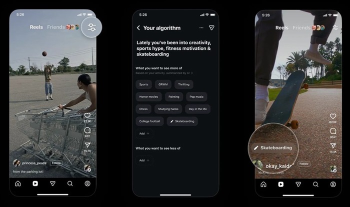 Meet "Your Algorithm" - Instagram's new Reels control feature powered by AI 2 Control Your Algorithm Instagram