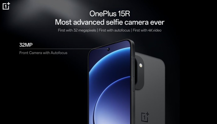 OnePlus 15R confirmed to pack 32MP autofocus selfie camera, 4K 120fps video for rear camera 1 OnePlus 15R front camera