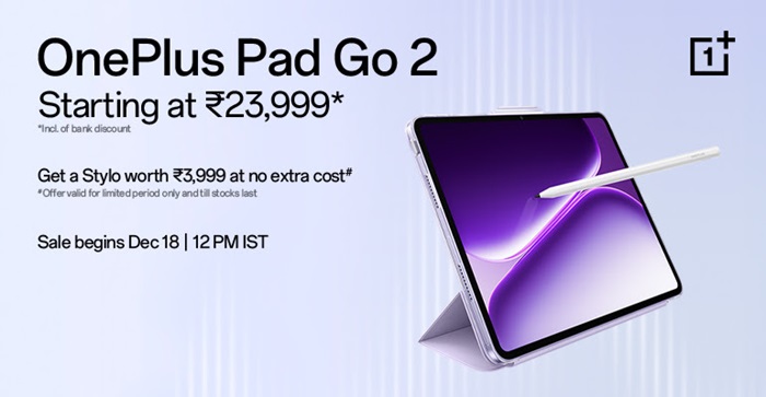 OnePlus Pad Go 2 India launch offers
